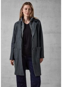 Cecil Damen Langmantel, grau, casual, Gr. L, unifarben, Stoff, Obermaterial: 60% Viskose, 40% Wolle; Füllung: 100% Polyester; Futter 100% Polyester,