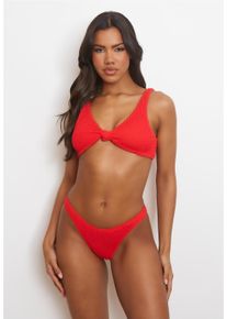 MODA MINX Damen Bikini-Hose "Scrunch Fixed Brazilian", rot, Gr. M, unifarben, 97% Polyamid, 3% Elasthan, Badehosen, mit modischem Design