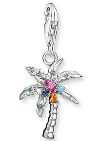 Thomas Sabo Damen Charm-Einhänger "Palme, 1932-342-7", silber, Silber 925 (Sterlingsilber), Charms, mit Glas-Keramik Stein