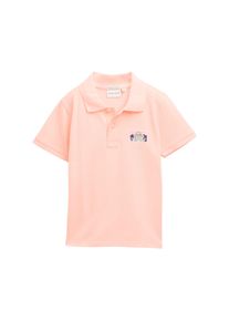 Tom Tailor Jungen Poloshirtsoft neon coral, casual, Gr. 104, bedruckt, Piquu00e9, Obermaterial: 50% Baumwolle, 50% Polyester, Shirts, mit kleinem