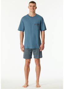 Schiesser Herren Shorty ""Comfort Nightwear"", Gr. 58, grau, Single Jersey, Obermaterial: 100% Baumwolle, unifarben, kariert, casual, Homewear-Sets,
