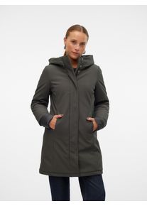 Véro Moda VERO MODA Damen Kurzmantel "VMSOFTSHELLROME WRP COAT", grau, modisch, Gr. S, unifarben, Web, Obermaterial: 94% Polyester, 6% Elasthan, Mäntel