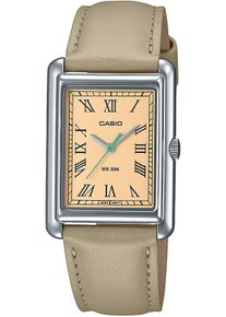 Damen Quarzuhr, braun, CASIO TIMELESS COLLECTION, Armbanduhren, Armbanduhr, Damenuhr, analog, Lederarmband