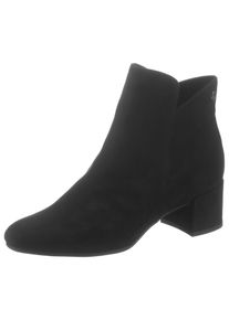 Tamaris Damen Stiefelette, Gr. 36, schwarz, Textil, elegant, Schuhe, Blockabsatz, Ankleboots, Abendschuh in veganer Verarbeitung