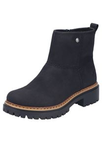 Rieker Damen Winterstiefelette, Gr. 36, schwarz, Lederimitat, unifarben, modisch, Schuhe, Winterboots, Ankleboots, Profilsohle, mit