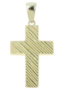 Adelia´s ADELIA ́S Damen Ketten-Anhänger "Neuheit 2025 - hochwertiger Kreuz Anhänger aus 585 Gold", Gelbgold 585-Gold, gold, Gelbgold 585, Gold,