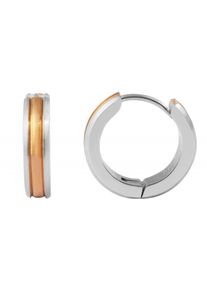 Adelia´s ADELIA ́S Damen Paar Creolen "Neuheit 2025 - Damen Creolen aus mattem Edelstahl Ø 12 mm", Damen, Edelstahl, gold, Edelstahl, Ohrringe