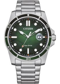 Citizen Herren Solaruhr, silber, Armbanduhren, Armbanduhr, Herrenuhr, Edelstahlarmband, bis 10 bar wasserdicht, Datum