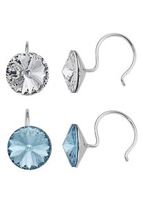 Lady Damen Ohrhaken-Set, Kristalle ct, silber, Ohrringe