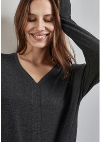 Street One Damen Strickpullover, schwarz, casual, Gr. 42, unifarben, Strick, Obermaterial: 80% Viskose, 15% Polyester, 5% Elasthan, Pullover, mit