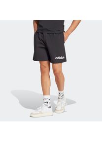 Herren Shorts "M LIN SJ SHO", schwarz-weiß, sportlich, Gr. S, adidas Sportswear, Obermaterial: 74% Baumwolle, 26% Polyester, Hosen
