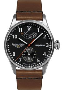 BAUHAUS Herren Automatikuhr "Tornado", braun, Armbanduhren, Armbanduhr, Herrenuhr, Made in Germany, Mechanische Uhr, Lederarmband