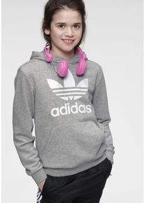Kinder Kapuzensweatshirt "TREFOIL HOODIE", grau, sportlich, Gr. 164, adidas originals, Obermaterial: 70% Baumwolle, 30% Polyester, Sweatshirts,
