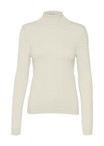 Véro Moda VERO MODA Damen Rollkragenpullover "VMVAPPINESSA LS ROLLNK PULLOVE GA LCS", beige, modisch, Gr. XL, unifarben, Strick, Obermaterial: 50% Viskose, 27%
