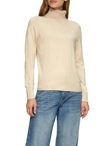 s.Oliver Damen Rollkragenpullover, beige, Basic, Gr. 36, Feinstrick, Obermaterial: 72% Viskose, 28% Polyester, Pullover