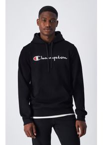 Champion Herren Kapuzensweatshirt, schwarz, sportlich, Gr. M, unifarben, Sweatware, Obermaterial: 70% Baumwolle, 30% Polyester, Sweatshirts