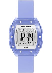 Skechers Damen Chronograph "SAWTELLE", lila, Armbanduhren, Quarzuhr, Armbanduhr, Damenuhr, Herrenuhr, Silikonarmband, digital