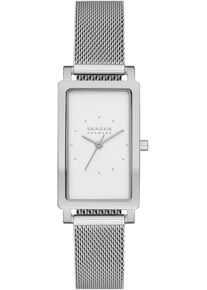 Skagen Damen Quarzuhr "HAGEN MICRO", silber, Armbanduhren, Damenuhr, Armbanduhr, analog, Lederarmband
