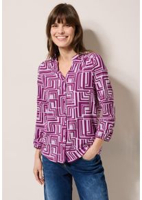 Cecil Damen Tunikashirtanemone pink, casual, Gr. XL, bedruckt, Web, Stoff, 48% Baumwolle, 48% Modal, 4% Elasthan, Shirts, mit allover Print