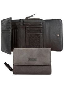 Tom Tailor Geldbörse "Elin", grau, Polyurethan, clean, colorblocking, kontrastfarbene Details, mehrfarbig, Strukturmuster, casual, Kleinlederwaren,