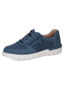 Caprice Damen Keilsneaker, Gr. 37, blau, Leder, Textil, sportlich, Schuhe, Freizeitschuh, Halbschuh, Schnürschuh in Komfortweite H (=sehr weit)