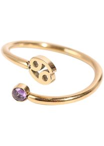 Firetti Damen Fingerring "Schmuck Geschenk Damenring Sternzeichen", 5 g, Krebs, Edelstahl, 1,2mm, bunt, Edelstahl, Fingerringe, Made in Germany - mit