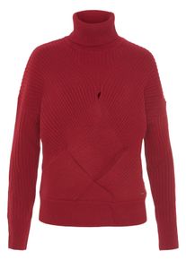 Pepe Jeans Damen Rollkragenpullover "VIVIAN RO", rot, Gr. M, unifarben, Strick, Obermaterial: 100% Polyacryl, Pullover