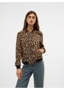 Véro Moda VERO MODA Damen Blouson "VMCOCO L/S BOMBER AOP GA WVN NOOS"tigers eye aop:verena leo, modisch, Gr. XL, bedruckt, Web, Obermaterial: 96% Polyester, 4%