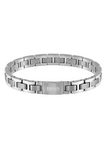 BOSS Herren Armband "Schmuck Edelstahl Armschmuck Gliederkette METAL LINK", Edelstahl, silber, Edelstahl, Armbänder