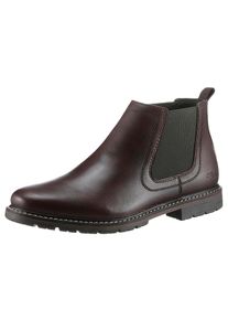 Rieker Herren Chelseaboots, Gr. 40, braun, Leder, Elastischer Einsatz, klassisch, Schuhe, Schlupfboots, Business-Stiefelette mit Stretch
