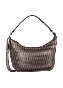 Gabor Damen Hobo "Dyana", grau, Polyurethan, beschichtet, clean, Strukturmuster, Taschen, aus weichem Material aufwendig in Wellenoptik gesmokt