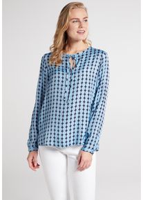 Eterna Damen Shirtbluse "LOOSE FIT", blau, casual, Gr. 42, 100% Viskose, Blusen