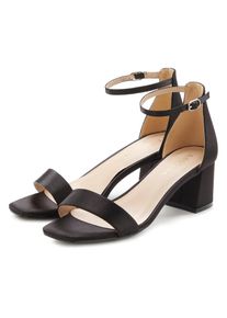 Lascana Damen Sandalette "Sommerschuh", Gr. 40, schwarz, Obermaterial: 100% Textilmaterial. Futter: 100% Lederimitat. Decksohle: 100% Lederimitat.