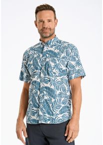 Bison Herren Flanellhemd "Bison Freizeithemd", blau, Gr. L, Oberstoff: 100% Baumwolle, Hemden