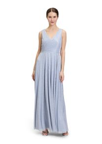 Vera Mont Damen Abendkleid "Vera Mont Abendkleid mit Plissee", blau, festlich, Gr. 46, Chiffon, Obermaterial: 62% Polyester, 38% Polyester