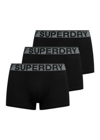 Superdry Herren Boxershorts "TRUNK TRIPLE PACK", Gr. S, schwarz, Jersey, Obermaterial: 95% Baumwolle, 5% Elasthan, unifarben, Unterhosen