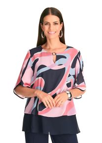 Damen Shirtbluse "HERMANN LANGE Collection Bluse Viola"sorbet, hellblau, Gr. 42, HERMANN LANGE Collection, 100% Polyester, Blusen