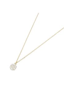 Luigi Merano Damen Goldkette "Blüte mit Zirkonia, Gold 375", 45cm, Gelbgold 375, gold, Gelbgold 375, Halsketten