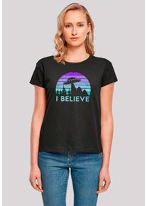 F4NT4STIC Damen T-Shirt "I BELIEVE UFO Alien Raumschiff Retro", schwarz, casual, Gr. M, Obermaterial: 100% Baumwolle, Shirts, Premium Qualität
