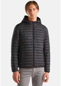 Herren Steppjacke, schwarz, casual, Gr. XS, United Colors Of Benetton, Web, Obermaterial: 100% Nylon, Jacken, mit seitlichen Zipper-Taschen