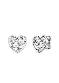 Engelsrufer Damen Paar Ohrstecker "Herz Flügelbaum, ERE-WINGTREE-ST", Silber 925 (Sterlingsilber), silber, Silber 925 (Sterlingsilber), Ohrringe,