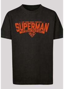 F4NT4STIC Jungen Kurzarmshirt "F4NT4STIC Kinder Superman My Hero -BLK with Kids Basic Tee", schwarz, casual, Gr. 110, unifarben, 100% Baumwolle,