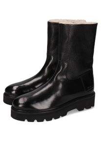Melvin & Hamilton Damen Winterstiefel "vegetabil gegerbt", MELVIN & HAMILTON, Gr. 42, schwarz, Leder, glänzend, modisch, Schuhe, Schlupfstiefel, Winterboots, Snowboots