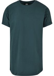 Urban Classics Herren T-Shirt "Urban Classics Herren Long Shaped Turnup Tee", grün, casual, Gr. S, unifarben, 100% Baumwolle, Shirts