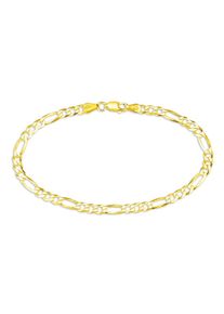 Bruno Banani Herren Armband "Schmuck Geschenk Silber 925 Armschmuck Armkette Figarokette", 19, Silber 925 (Sterlingsilber), gold, Silber 925