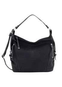 Tom Tailor Damen Hobo "CAIA Hobo bag", schwarz, Lederimitat, Polyurethan (PU), Taschen, in schlichter Optik