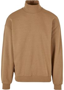 Urban Classics Herren Rundhalspullover "Urban Classics Herren High Rib Neck Crew", beige, casual, Gr. XL, unifarben, 80% Baumwolle, 20% Polyester,