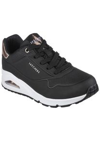 Skechers Damen Sneaker "UNO GOLDEN AIR", Gr. 36, schwarz-weiß, Lederimitat, kontrastfarbene Details, sportlich, Schuhe, Freizeitschuh, Halbschuh,