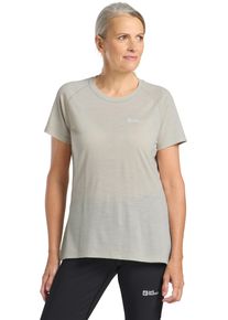Jack Wolfskin Damen Funktionsshirt "KAMMWEG S/S W", beige, Gr. XS, Oberstoff 50% WOLLE, 50% POLYESTER, Shirts