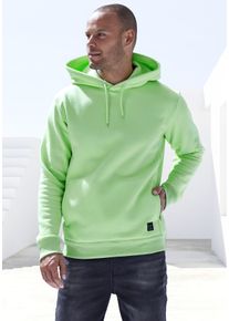 John Devin Herren Hoodie, grün, casual, Gr. S, unifarben, angeraute Sweatware, Obermaterial: 60% Baumwolle, 40% Polyester, Sweatshirts, Langarm,